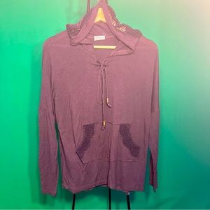 XS/S Ardene Lace Hoodie w Pocket on Front Comfy Sportive Cotton For EveryDay Use